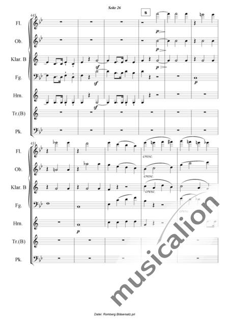 Romberg, Andreas: Das Lied von der Glocke - Flöte+[Ob+Klar+Fg]+[Hn+Trp]+Pk:26