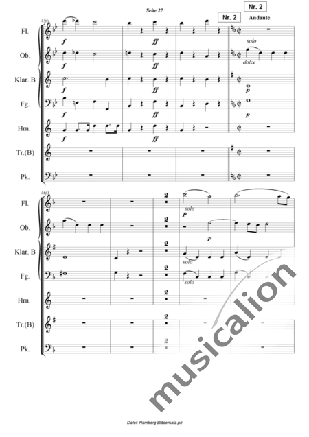 Romberg, Andreas: Das Lied von der Glocke - Flöte+[Ob+Klar+Fg]+[Hn+Trp]+Pk:27