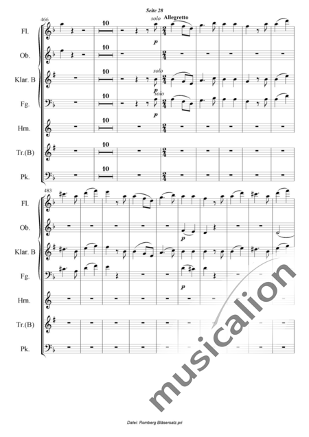 Romberg, Andreas: Das Lied von der Glocke - Flöte+[Ob+Klar+Fg]+[Hn+Trp]+Pk:28