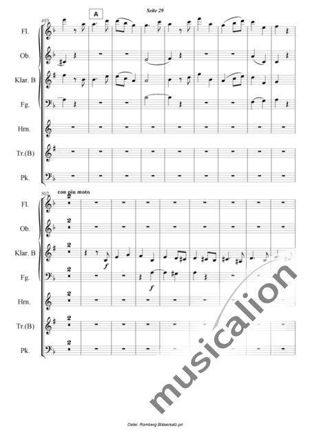 Romberg, Andreas: Das Lied von der Glocke - Flöte+[Ob+Klar+Fg]+[Hn+Trp]+Pk:29