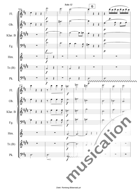 Romberg, Andreas: Das Lied von der Glocke - Flöte+[Ob+Klar+Fg]+[Hn+Trp]+Pk:32
