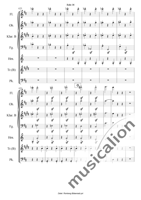 Romberg, Andreas: Das Lied von der Glocke - Flöte+[Ob+Klar+Fg]+[Hn+Trp]+Pk:36