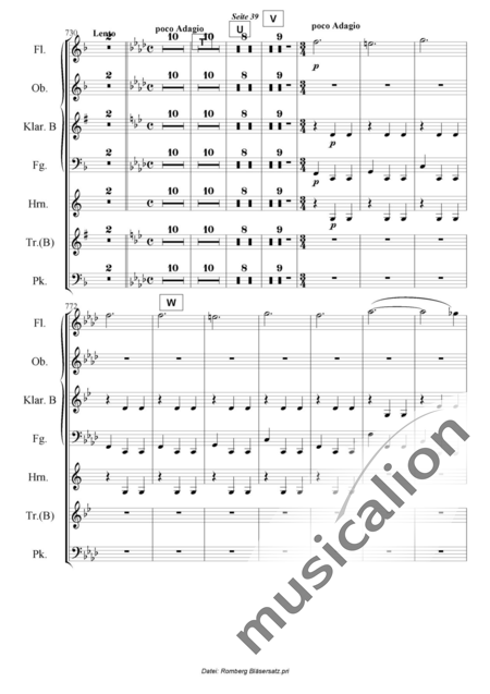 Romberg, Andreas: Das Lied von der Glocke - Flöte+[Ob+Klar+Fg]+[Hn+Trp]+Pk:39