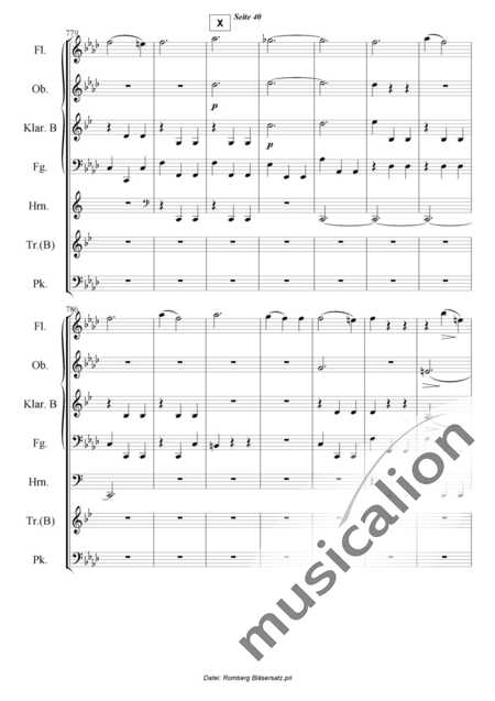 Romberg, Andreas: Das Lied von der Glocke - Flöte+[Ob+Klar+Fg]+[Hn+Trp]+Pk:40