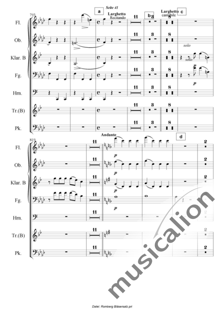Romberg, Andreas: Das Lied von der Glocke - Flöte+[Ob+Klar+Fg]+[Hn+Trp]+Pk:41