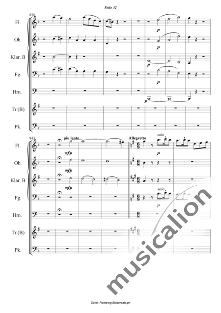 Romberg, Andreas: Das Lied von der Glocke - Flöte+[Ob+Klar+Fg]+[Hn+Trp]+Pk:42