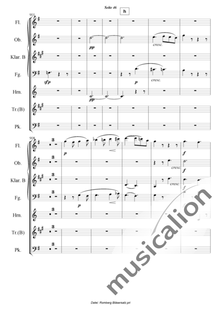 Romberg, Andreas: Das Lied von der Glocke - Flöte+[Ob+Klar+Fg]+[Hn+Trp]+Pk:46