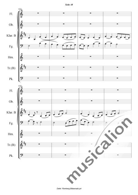 Romberg, Andreas: Das Lied von der Glocke - Flöte+[Ob+Klar+Fg]+[Hn+Trp]+Pk:48