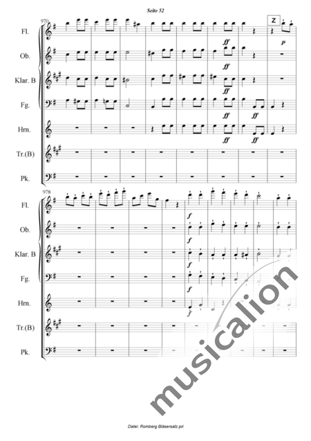 Romberg, Andreas: Das Lied von der Glocke - Flöte+[Ob+Klar+Fg]+[Hn+Trp]+Pk:52