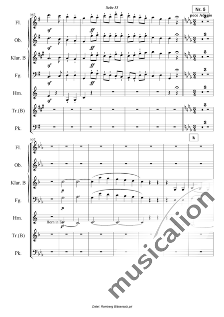 Romberg, Andreas: Das Lied von der Glocke - Flöte+[Ob+Klar+Fg]+[Hn+Trp]+Pk:53