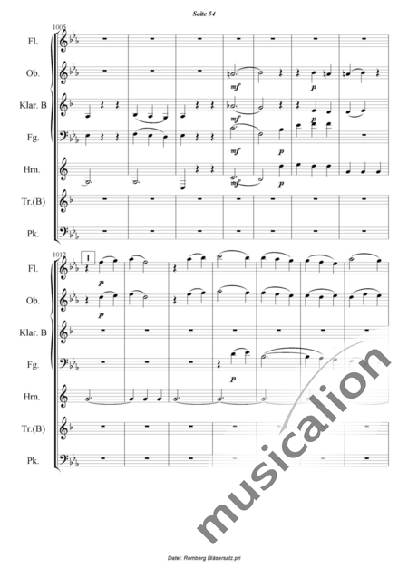 Romberg, Andreas: Das Lied von der Glocke - Flöte+[Ob+Klar+Fg]+[Hn+Trp]+Pk:54