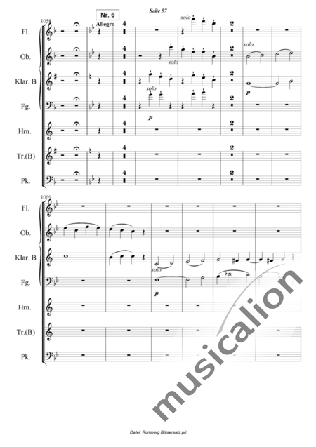 Romberg, Andreas: Das Lied von der Glocke - Flöte+[Ob+Klar+Fg]+[Hn+Trp]+Pk:57