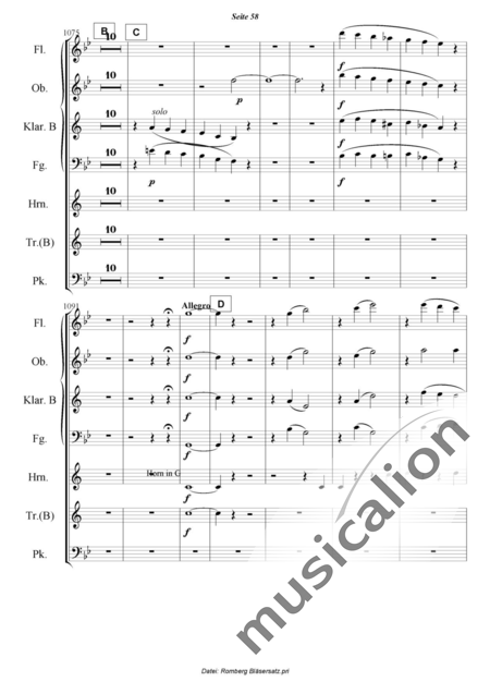 Romberg, Andreas: Das Lied von der Glocke - Flöte+[Ob+Klar+Fg]+[Hn+Trp]+Pk:58