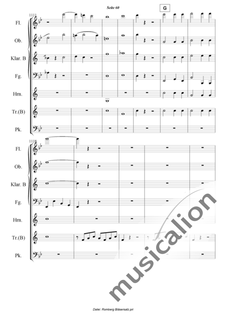 Romberg, Andreas: Das Lied von der Glocke - Flöte+[Ob+Klar+Fg]+[Hn+Trp]+Pk:60