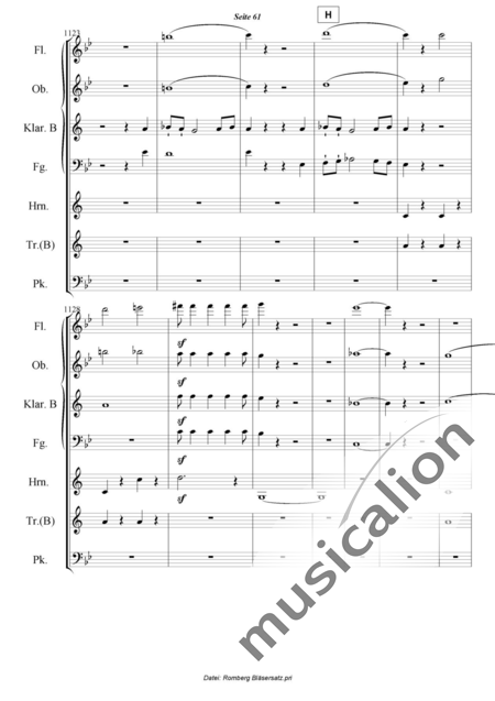 Romberg, Andreas: Das Lied von der Glocke - Flöte+[Ob+Klar+Fg]+[Hn+Trp]+Pk:61
