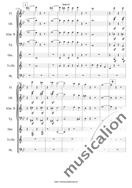Romberg, Andreas: Das Lied von der Glocke - Flöte+[Ob+Klar+Fg]+[Hn+Trp]+Pk:62