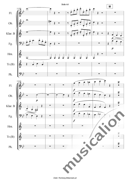 Romberg, Andreas: Das Lied von der Glocke - Flöte+[Ob+Klar+Fg]+[Hn+Trp]+Pk:64