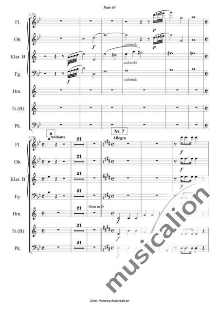 Romberg, Andreas: Das Lied von der Glocke - Flöte+[Ob+Klar+Fg]+[Hn+Trp]+Pk:65
