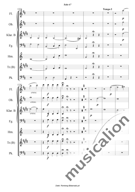 Romberg, Andreas: Das Lied von der Glocke - Flöte+[Ob+Klar+Fg]+[Hn+Trp]+Pk:67