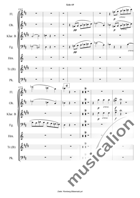 Romberg, Andreas: Das Lied von der Glocke - Flöte+[Ob+Klar+Fg]+[Hn+Trp]+Pk:69