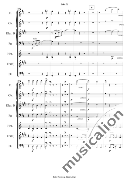 Romberg, Andreas: Das Lied von der Glocke - Flöte+[Ob+Klar+Fg]+[Hn+Trp]+Pk:70