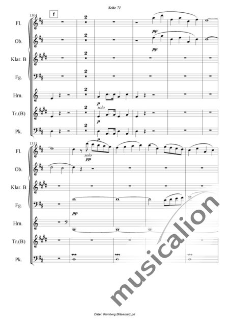 Romberg, Andreas: Das Lied von der Glocke - Flöte+[Ob+Klar+Fg]+[Hn+Trp]+Pk:71