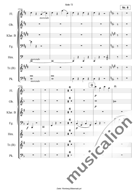 Romberg, Andreas: Das Lied von der Glocke - Flöte+[Ob+Klar+Fg]+[Hn+Trp]+Pk:72