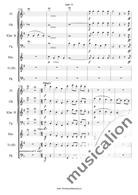 Romberg, Andreas: Das Lied von der Glocke - Flöte+[Ob+Klar+Fg]+[Hn+Trp]+Pk:73
