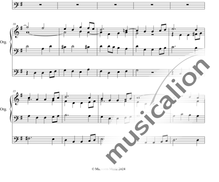 Huss, J. Peter: Fughetta G-Dur - Orgel>mPed:1