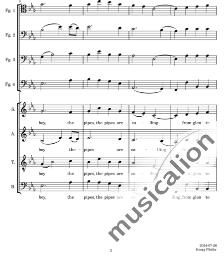 Anonymus, Unknown: Danny Boy - Choir>SATB+Bassoon C 4:2