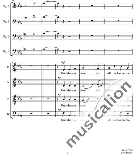 Anonymus, Unknown: Danny Boy - Choir>SATB+Bassoon C 4:9