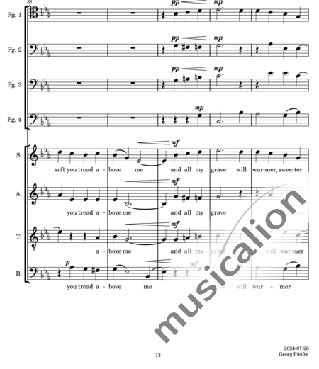 Anonymus, Unknown: Danny Boy - Choir>SATB+Bassoon C 4:13