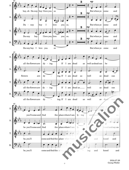 Anonymus, Unknown: Danny Boy - Choir>SATB+Bassoon C 4:22