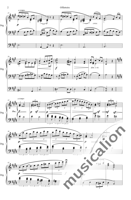 Bentz, Auguste: Offertoire A-Dur - Orgel>mPed:2