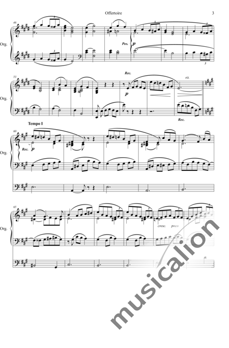 Bentz, Auguste: Offertoire A-Dur - Orgel>mPed:3