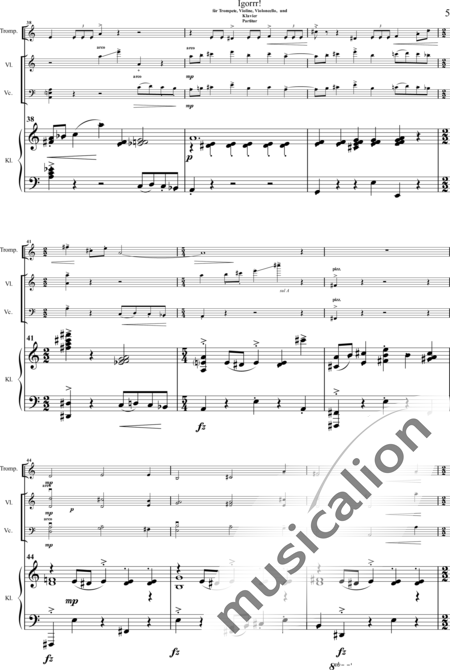 Blömer, Rüdiger: Igorrr! - Violín+Trompeta +Pno+Vc:5