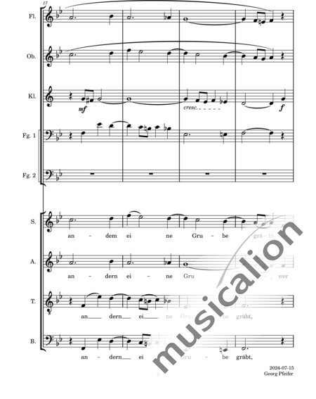 Lemmens, Nicholas-Jaques: Risoluto - Chor>SATB+Flöte C+[ObC+KlarB+FgC]:5