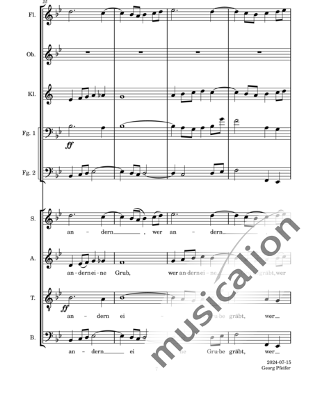 Lemmens, Nicholas-Jaques: Risoluto - Chor>SATB+Flöte C+[ObC+KlarB+FgC]:7