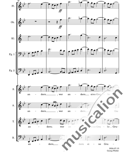 Lemmens, Nicholas-Jaques: Risoluto - Chor>SATB+Flöte C+[ObC+KlarB+FgC]:8