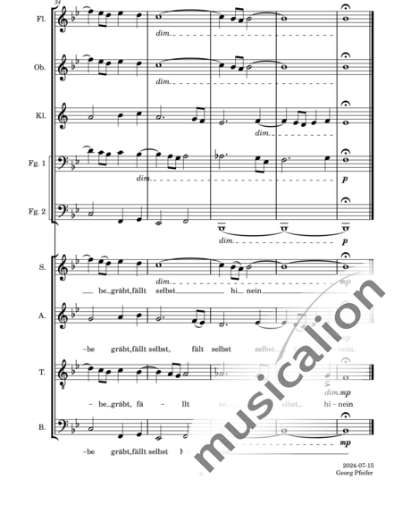 Lemmens, Nicholas-Jaques: Risoluto - Chor>SATB+Flöte C+[ObC+KlarB+FgC]:9