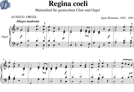 Reimann, Ignaz: Regina coeli - Choir>SATB+Organ:0