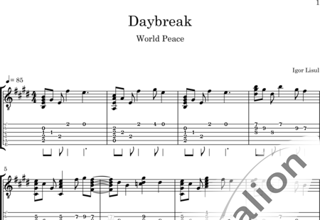 Lisul, Igor: Daybreak - Guitar:0