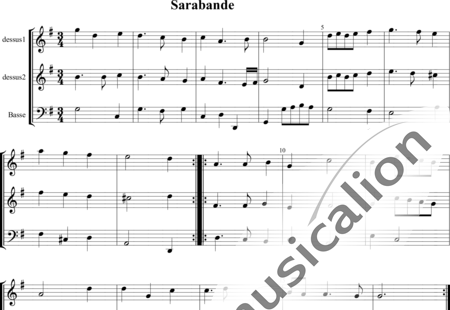 Boismortier, Joseph Bodin de: Trio Sonata in G Major, 3rd mvt - Oboe 2+Basso continuo:0
