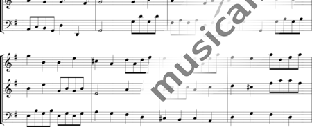 Boismortier, Joseph Bodin de: Trio Sonata in G Major, 4th mvt - Oboe 2+Basso continuo:1