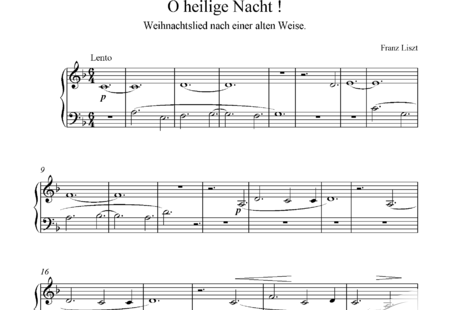 Liszt, Franz: O heilige Nacht (O Holy Night) - Piano:0