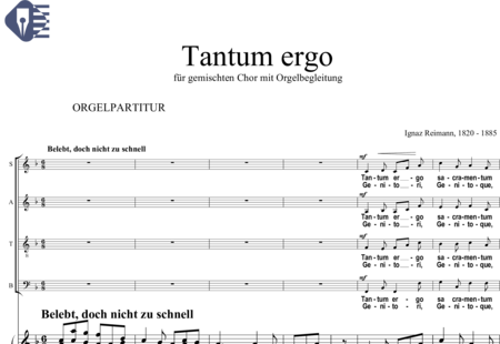 Reimann, Ignaz: Tantum ergo in F - Chor>SATB+Orgel:0