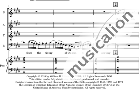 Ellison, William: Psalm 50  The Acceptable Sacrifice A Psalm of Asaph. - Choir>SATB+Piano:1