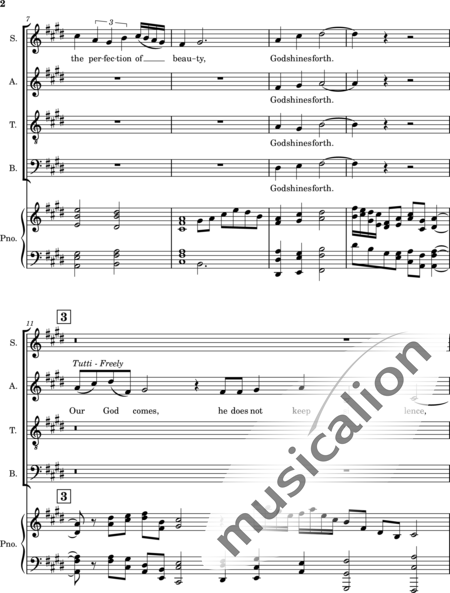 Ellison, William: Psalm 50  The Acceptable Sacrifice A Psalm of Asaph. - Choir>SATB+Piano:2
