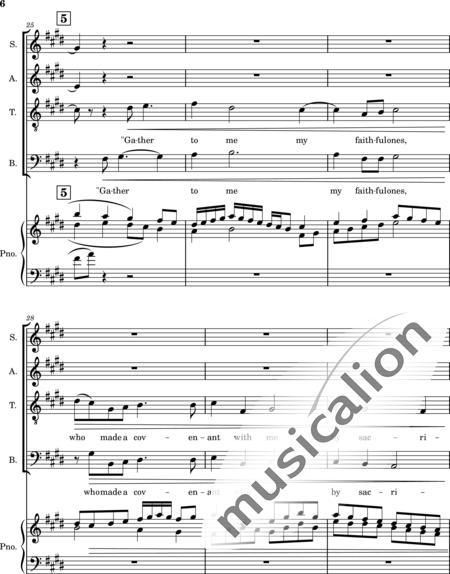 Ellison, William: Psalm 50  The Acceptable Sacrifice A Psalm of Asaph. - Choir>SATB+Piano:6