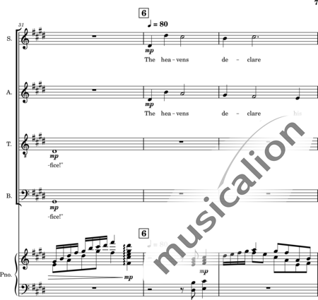 Ellison, William: Psalm 50  The Acceptable Sacrifice A Psalm of Asaph. - Choir>SATB+Piano:7